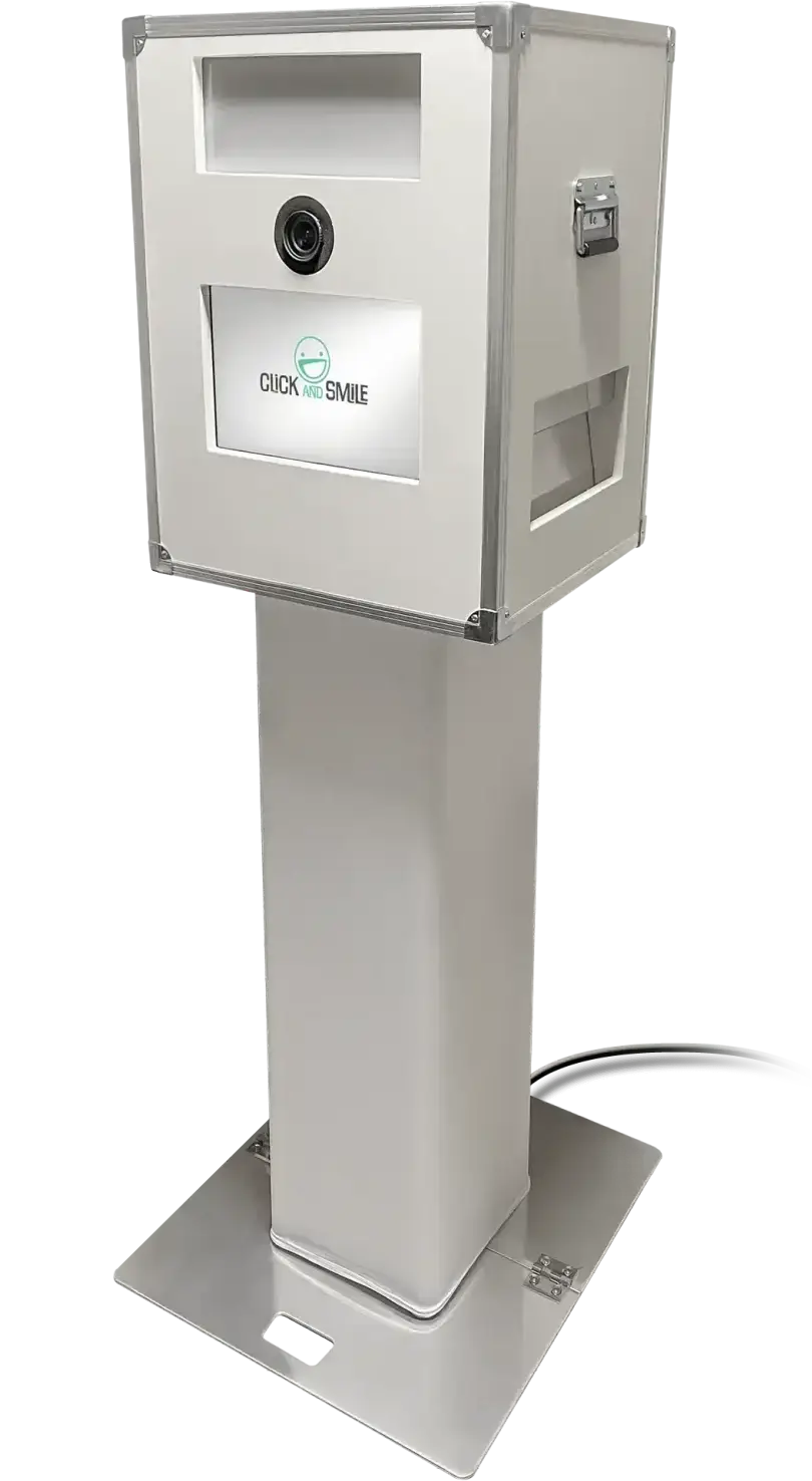 click and smile Fotobox mit Markierungen