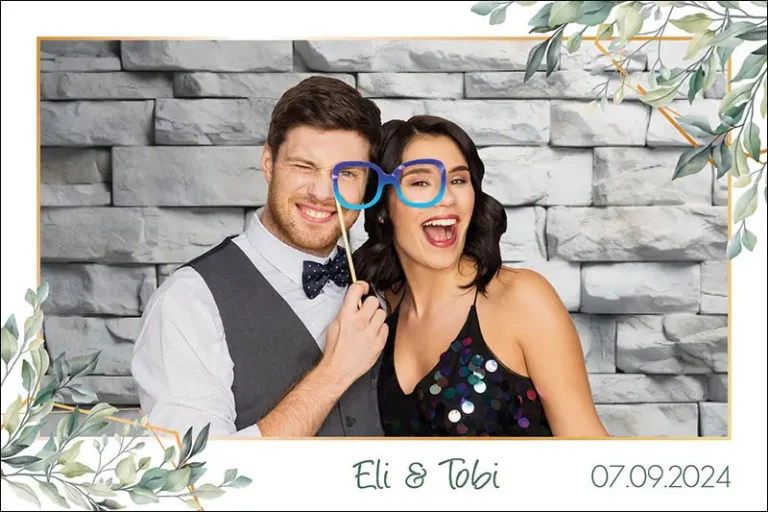 Fotobox Design wählen – Beispiel für Layout mit Hintergrund