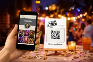 Partyfotos per QR Code sammeln – PhotoShare Gästegalerie ohne App